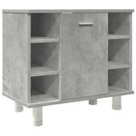 vidaXL Ensemble de meubles de salle de bain 3 Pièces gris béton