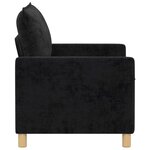 vidaXL Canapé Noir 126 x 81 x 87 5 cm Polyester