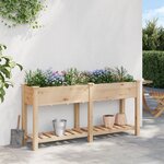 vidaXL Jardinière avec Grilles 161x43x76 cm Bois Massif de Sapin