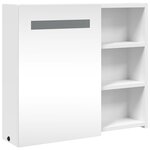 vidaXL Armoire de salle de bain à miroir avec LED blanc 60x13x52 cm