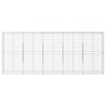 vidaXL Panier gabion avec couvercle 500x50x200 cm fer galvanisé