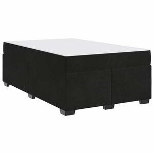vidaXL Cadre de lit avec matelas Noir 120 x 190 cm Velours