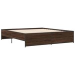 vidaXL Cadre de lit sans matelas chêne marron 180x200 cm