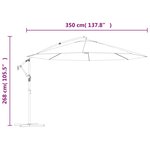 vidaXL Parasol de jardin en porte-à-faux 3 5 m bleu