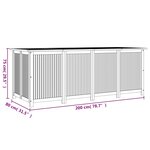 vidaXL Boîte de rangement de jardin 200x80x75 cm bois massif d'acacia