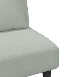 vidaXL Ensemble de canapés 2 Pièces avec coussins gris clair velours