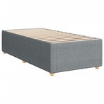 vidaXL Sommier à lattes de lit avec matelas gris clair 80x200 cm tissu