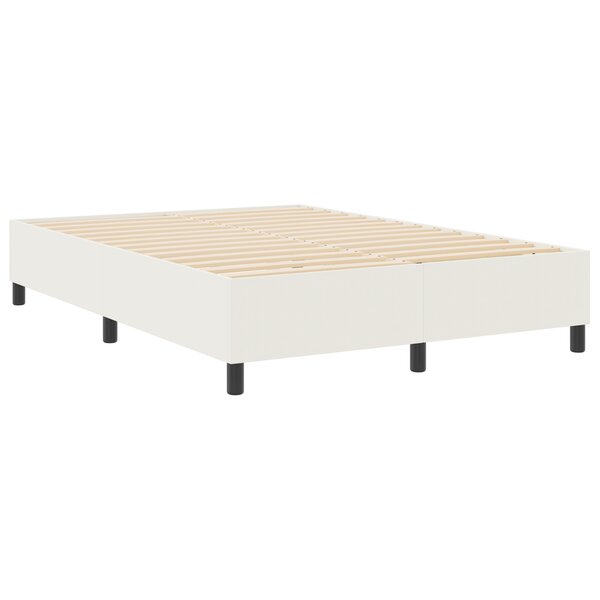 lit box de vidaXL Crème 160x200 cm en tissu corduroy