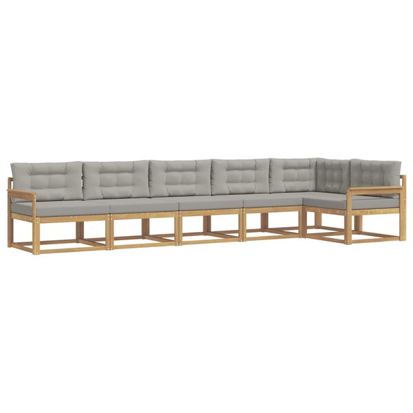 vidaXL Ensemble de canapés d'extérieur 4 pc Blanc et gris clair