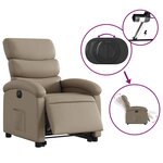 vidaXL Fauteuil inclinable électrique cappuccino similicuir