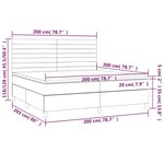 vidaXL Sommier à lattes de lit avec matelas LED Vert foncé 200x200 cm