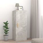 vidaXL Armoire murale Gris béton 34 5x34x90 cm Bois d'ingénierie