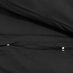 vidaXL Ensemble de housse de couette Noir 200x220 cm Coton