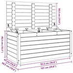vidaXL Boîte de Rangement de Jardin Marron cire 101 x 50.5 x 46.5 cm