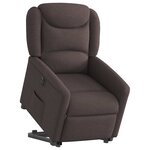 vidaXL Fauteuil inclinable électrique marron foncé tissu