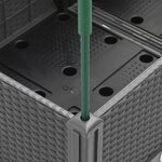 vidaXL Jardinière avec treillis gris clair 80x40x142 5 cm PP