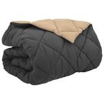 vidaXL Duvet d'hiver Anthracite et Taupe 240 x 260 cm Microfibre