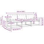 vidaXL Ensemble de canapés d'extérieur 3 pc Blanc et crème