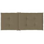 vidaXL Coussins de chaise à dossier haut lot de 4 taupe mélangé tissu