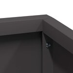 vidaXL Cache-pot de jardin Noir 80 x 80 x 50 cm Acier laminé à froid