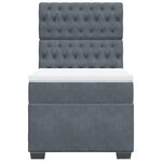 vidaXL Sommier à lattes de lit et matelas Gris foncé 80x200 cm Velours