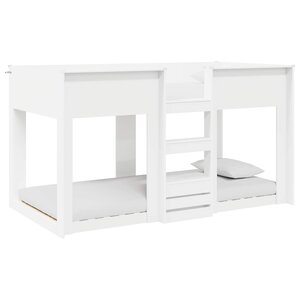 vidaXL Lit Superposé pour Enfants Blanc 75 x 190 cm Bois d'ingénierie