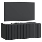 vidaXL Meuble TV mural 78 5 x 41 x 30 cm Noir Bois d'ingénierie
