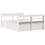 vidaXL Cadre de lit sans matelas blanc 160x200 cm bois de pin massif