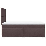 vidaXL Sommier à lattes de lit avec matelas Marron foncé 80x200 cm