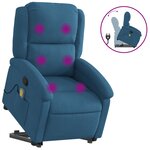 vidaXL Fauteuil de massage inclinable Bleu Velours