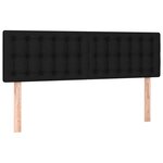 vidaXL Sommier à lattes de lit avec matelas Noir 140x190 cm Tissu