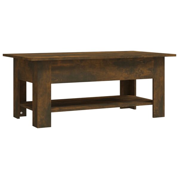 vidaXL Table basse chêne fumé 102x55x42 cm bois d'ingénierie