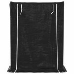 vidaXL Portant de bois de chauffage et housse de pluie acier galvanisé