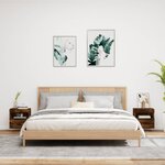 vidaXL Meubles TV muraux et lumières LED 2Pièces chêne fumé 40x30x40 cm