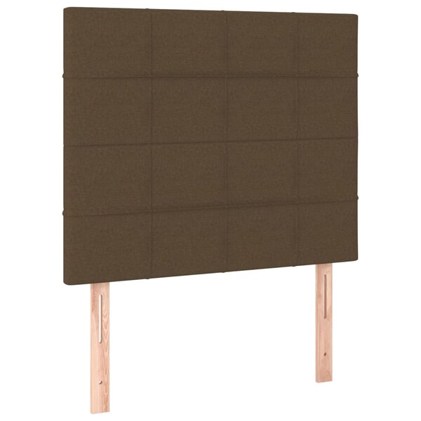 vidaXL Tête de lit marron foncé 80x5x118/128 cm Tissu