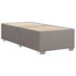 vidaXL Sommier à lattes de lit avec matelas Taupe 100x200 cm Tissu