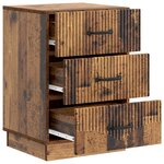 vidaXL Cabinet de chevet avec tiroir Bois ancien 43 x 41 x 63 5 cm
