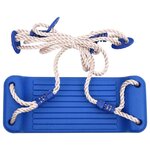 vidaXL Sièges de balançoire avec cordes 2 Pièces bleu 38x16 cm PE