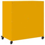 vidaXL Buffet jaune moutarde 68 5x39x72 cm acier laminé à froid