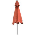 vidaXL Parasol de jardin avec mât en métal terre cuite 300 cm