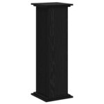 vidaXL Support de Plante Chêne noir 33 x 33 x 100 cm Bois d'ingénierie