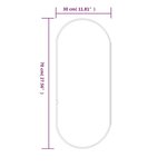 vidaXL Miroir mural Noir 70x30 cm Ovale