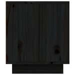 vidaXL Meuble TV Noir 80x35x40 5 cm Bois de pin massif