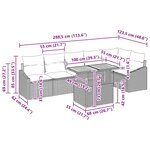 vidaXL Ensemble de canapé de jardin 7 Pièces Noir Poly rotin