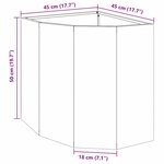 vidaXL Jardinière d'Angle Anthracite 45 x 45 x 50 cm Acier