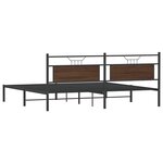 vidaXL Cadre de lit sans matelas chêne marron 200x200 cm