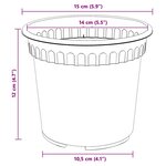 vidaXL Pots de plantes 6 Pièces Rouge brique Ø 15 x 12 cm Plastique
