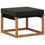 vidaXL Ensemble de canapés d'extérieur 9 pc Naturel et noir