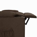 vidaXL Fauteuil inclinable Marron foncé Tissu