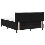 vidaXL Lit à ressorts avec tête de lit Noir 200 x 160 cm tissu